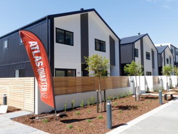 Apartment complex development on a sunny day