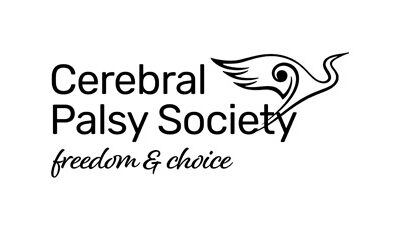 Black and white with the wording Cerebral Palsy Society