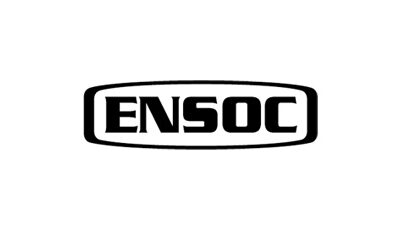 Black and white logo with the wording ENSOC
