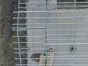 Close up of construction detail for a school project