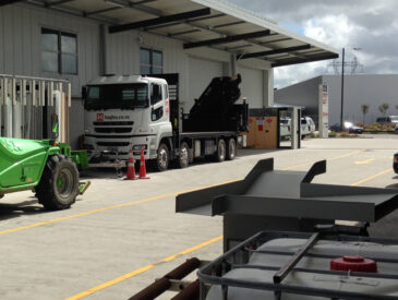 Exterior view of a warehouse