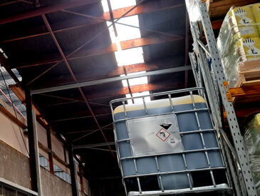 View of structural beams