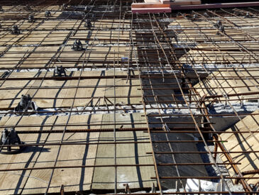 View of steel and concrete