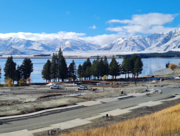 Close up Aerial view of a subdivision development