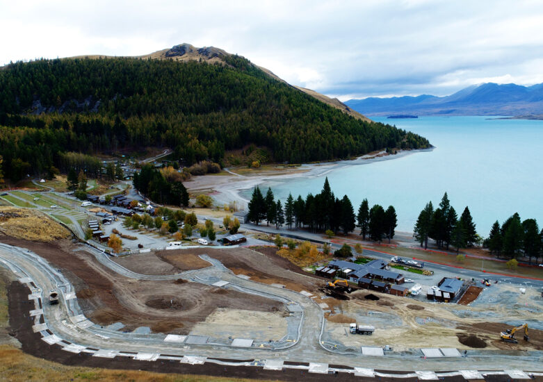 Aerial view of a subdivision development