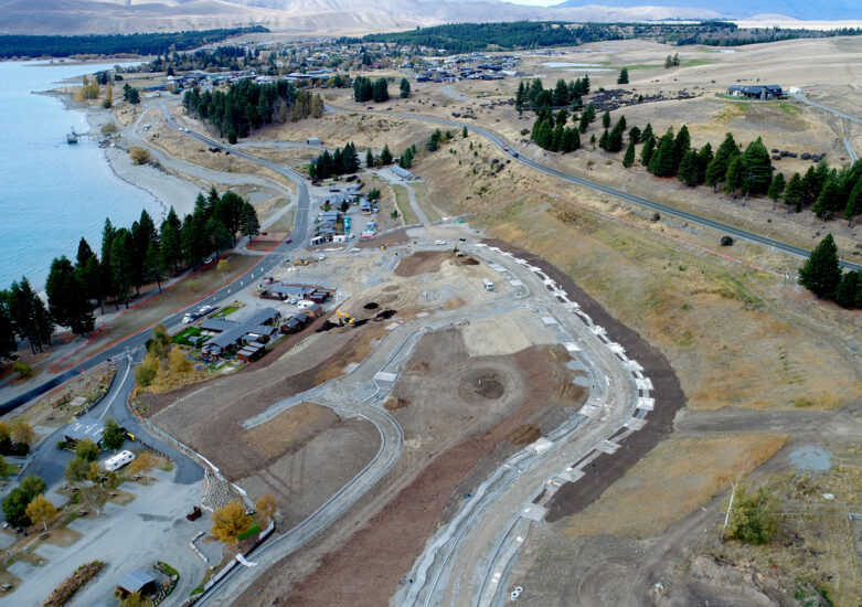 Aerial view of a subdivision development