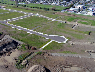 Aerial view of a subdivision in Nelson