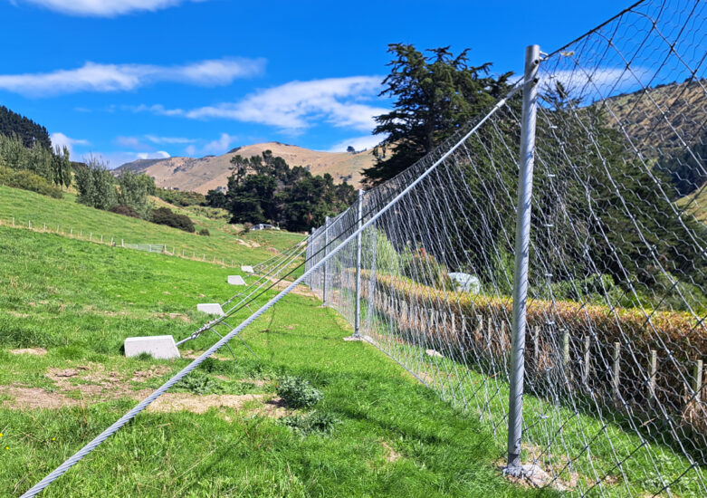 Rockfall fence Akaloa