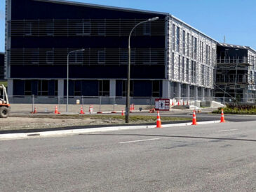 Aerial view of construction