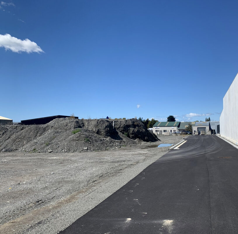 View of a land under development
