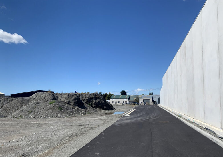 View of a land under development
