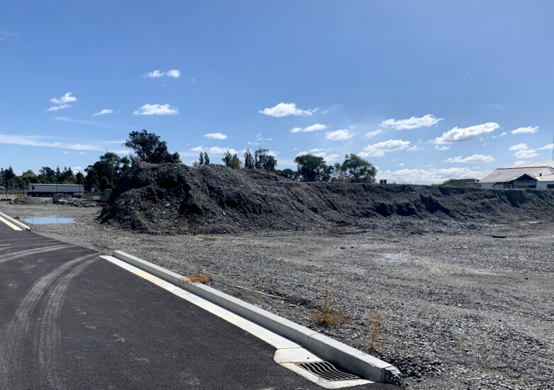 View of a land under development