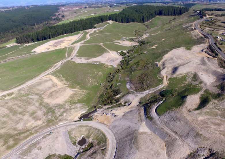 Aerial view of proposed development land