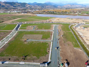 Aerial view of residential development