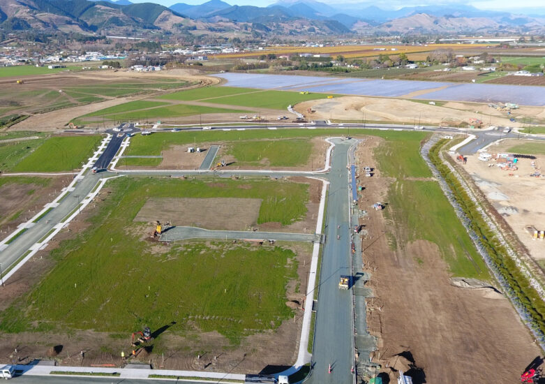 Aerial view of residential development