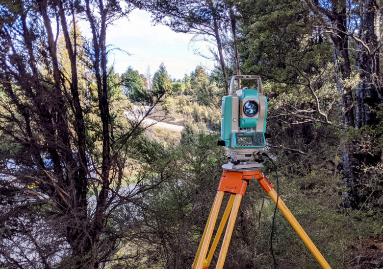 View of surveying equipment