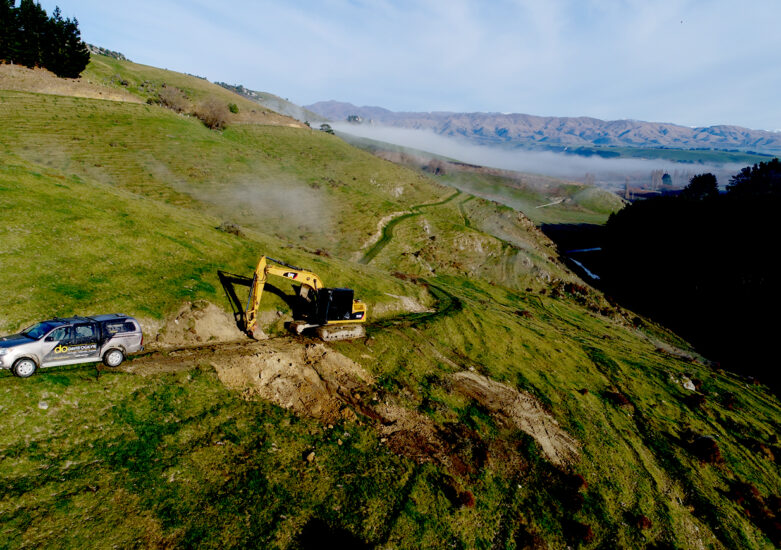 Aerial view of gorge