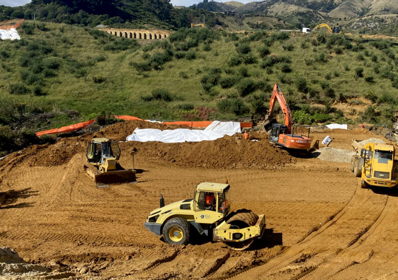 View of land being developed