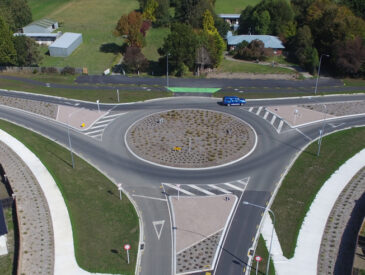 Aerial view of property development