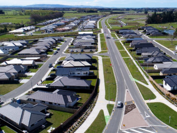 Aerial view of property development
