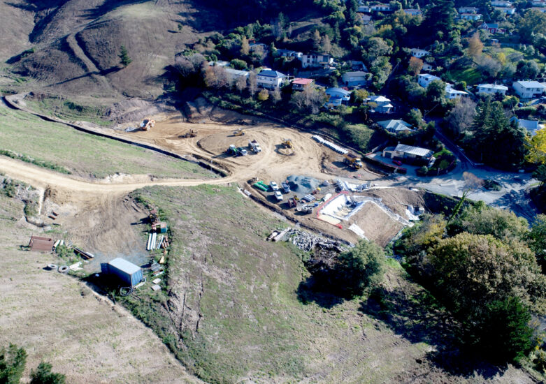 Aerial of subdivision development