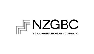 Black and white logo with the letters NZGBC