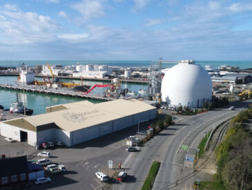 Aerial view of Timaru port