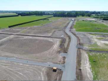 Aerial view of subdivision in Ashburton district