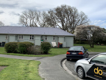 View of old style social housing cottages